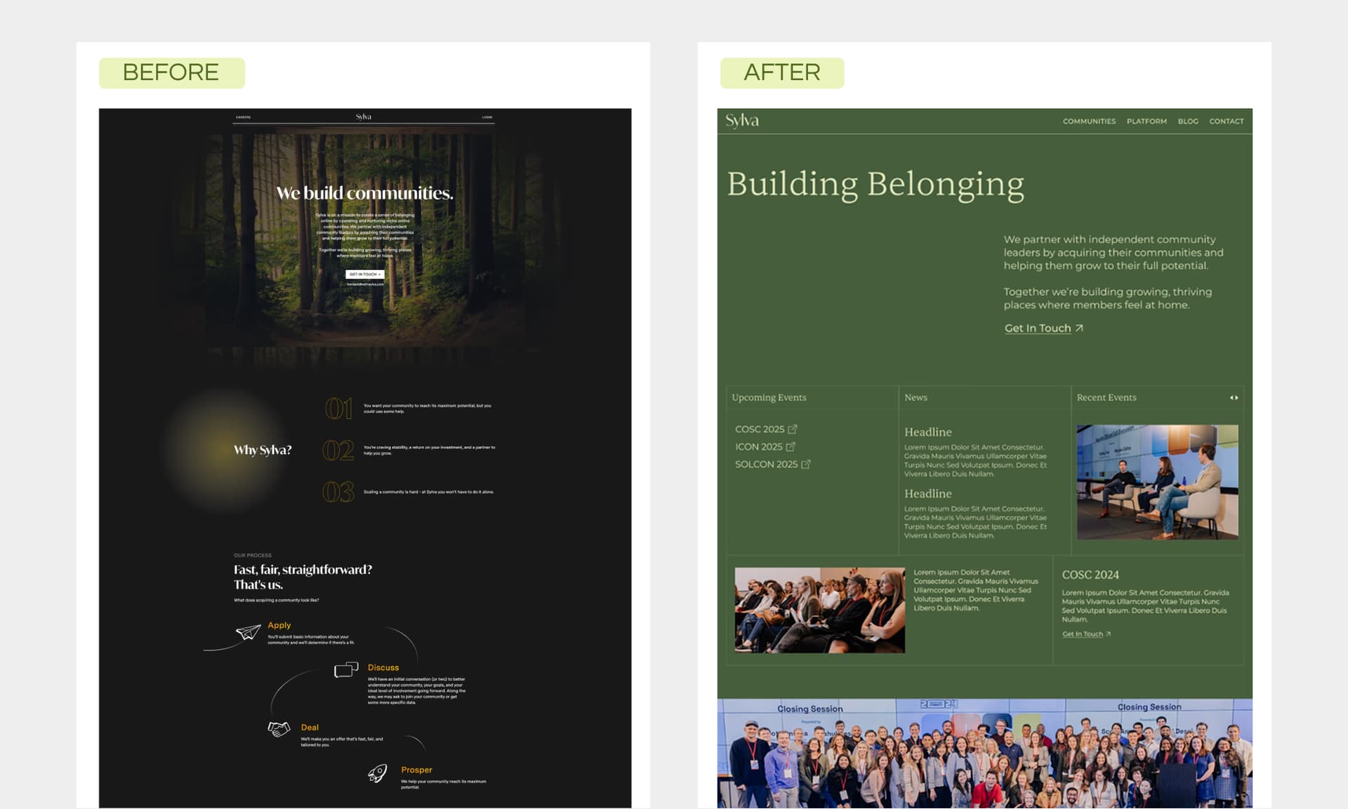 Sylva - Before and After
